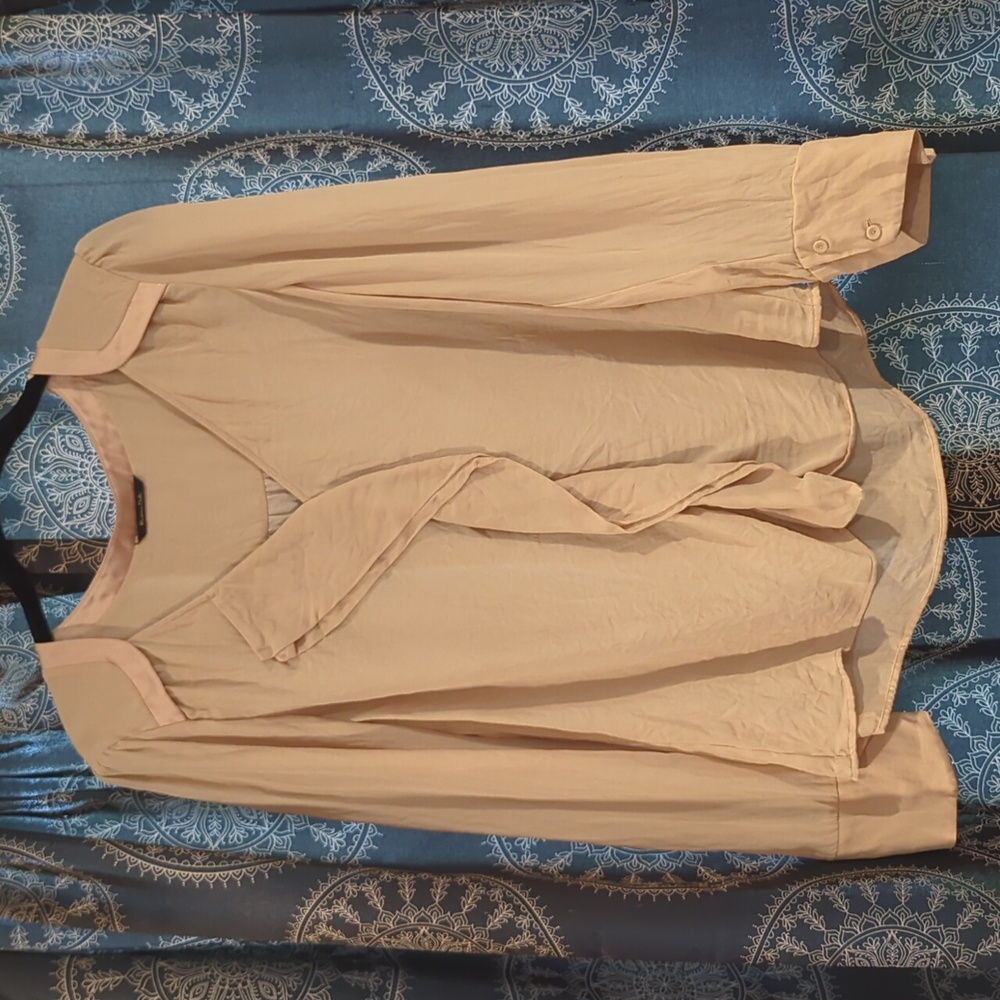 Massimo Dutti Mulberry Silk Blouse with Ruffles